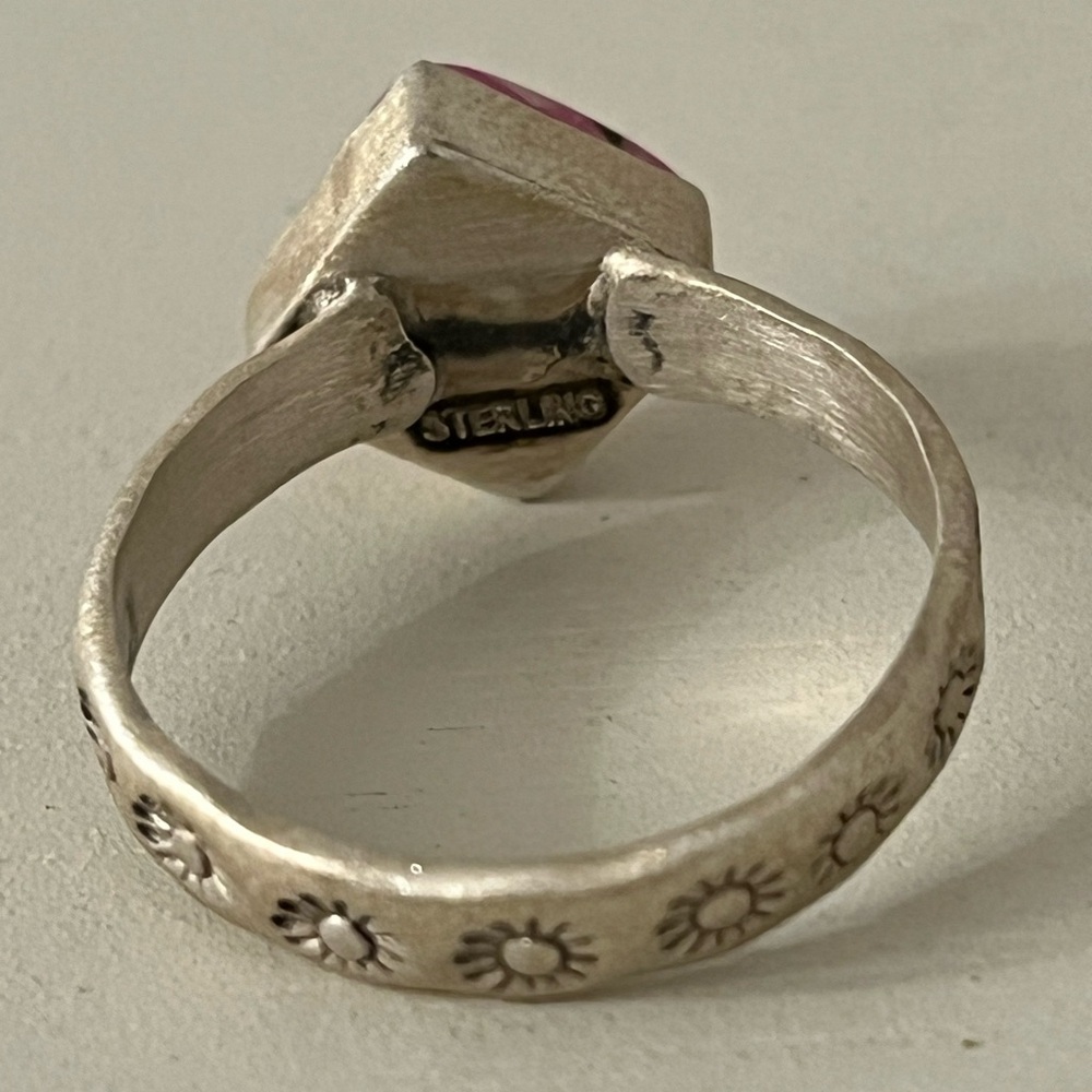 Solid 925 Sterling Silver Cotton Candy Gemstone R… - image 4